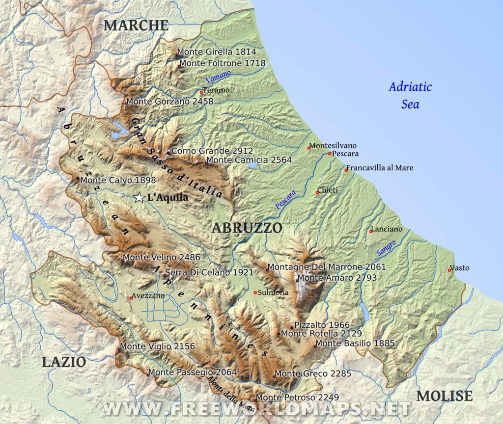 Abruzzo Cartina