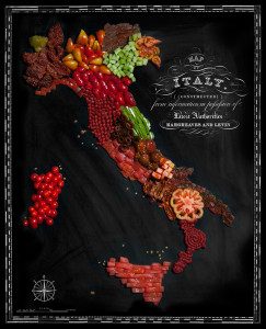 Henry-Hargreaves-and-Caitlin-Levin-Create-Food-Maps-Italy-Made-From-Tomatoes