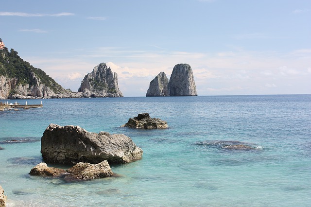 capri, sea, italy