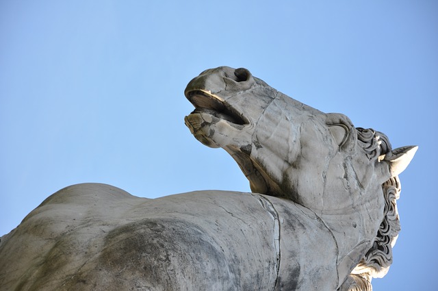 horse, sculpture, rome