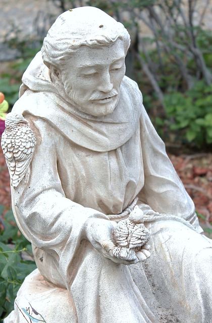 statue, garden art, saint francis of assisi