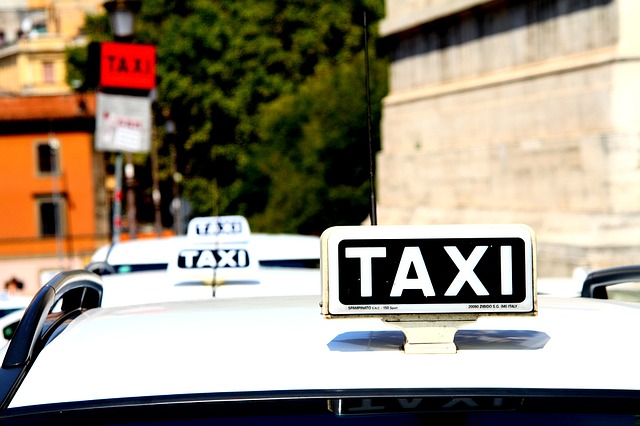 taxi, auto, rome