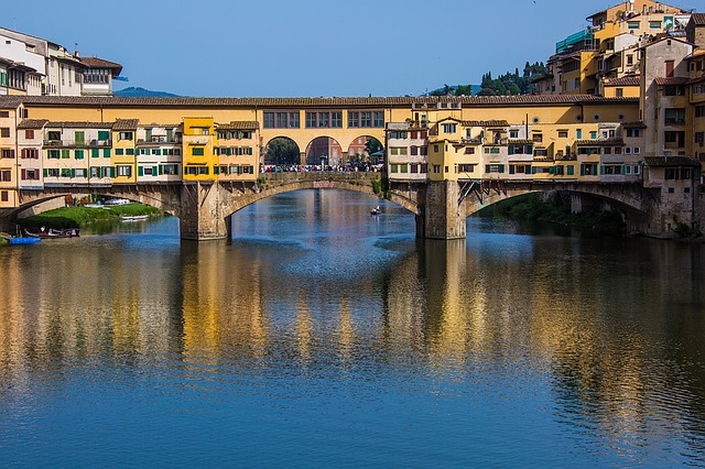 bridge, reflection, florence