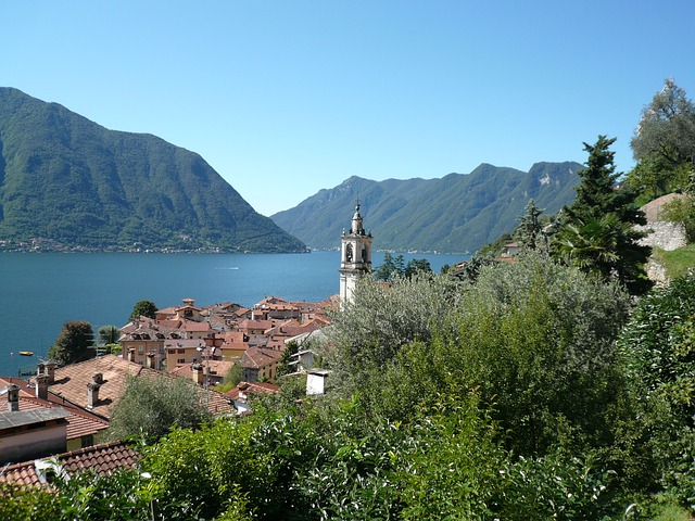 lake como, italy, mountains