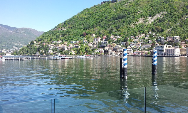 lake, water, mountain