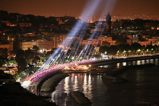 naples, landscape, city