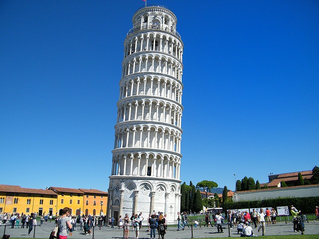 pisa, leaning tower, unintended tilt