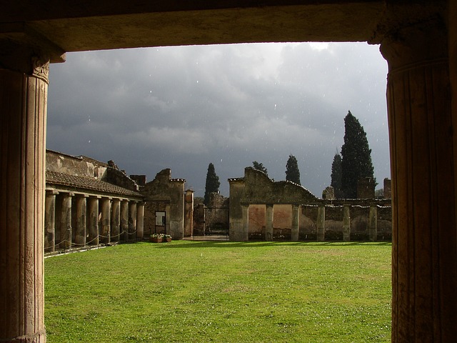 pompeii, rain, ancient