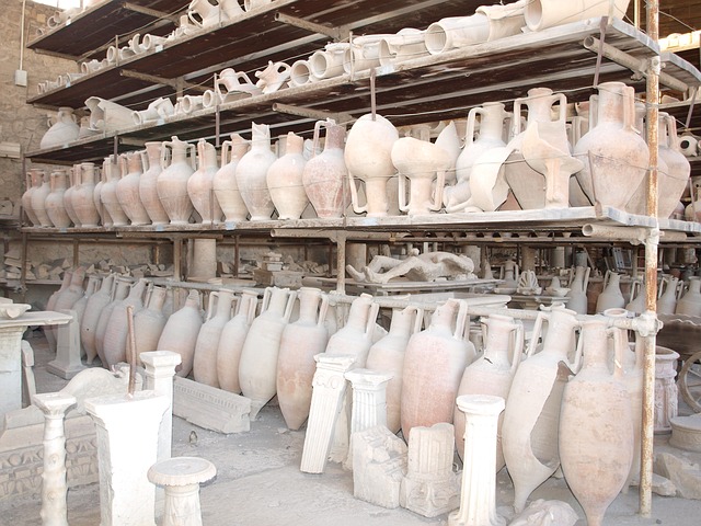 pompeii, vessels, italy ruins