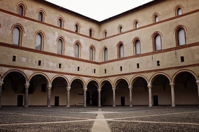 sforzesco castle, milan, italy