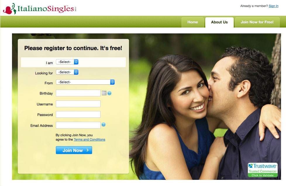 italianosingles.com sign up