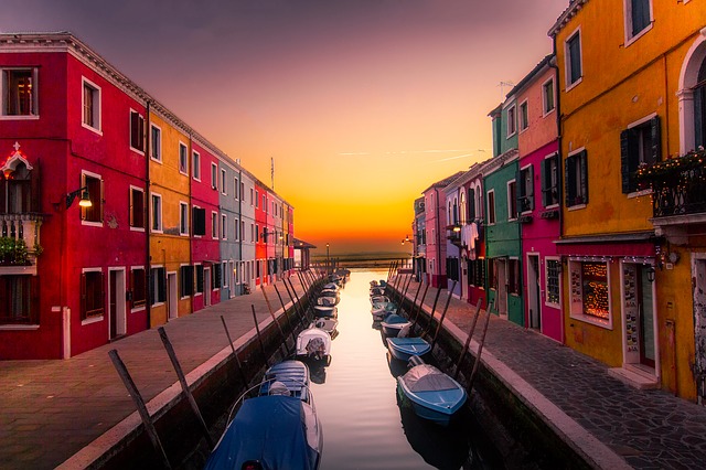 venice, italy, burano island