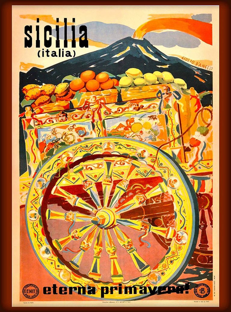 sicilia vintage poster