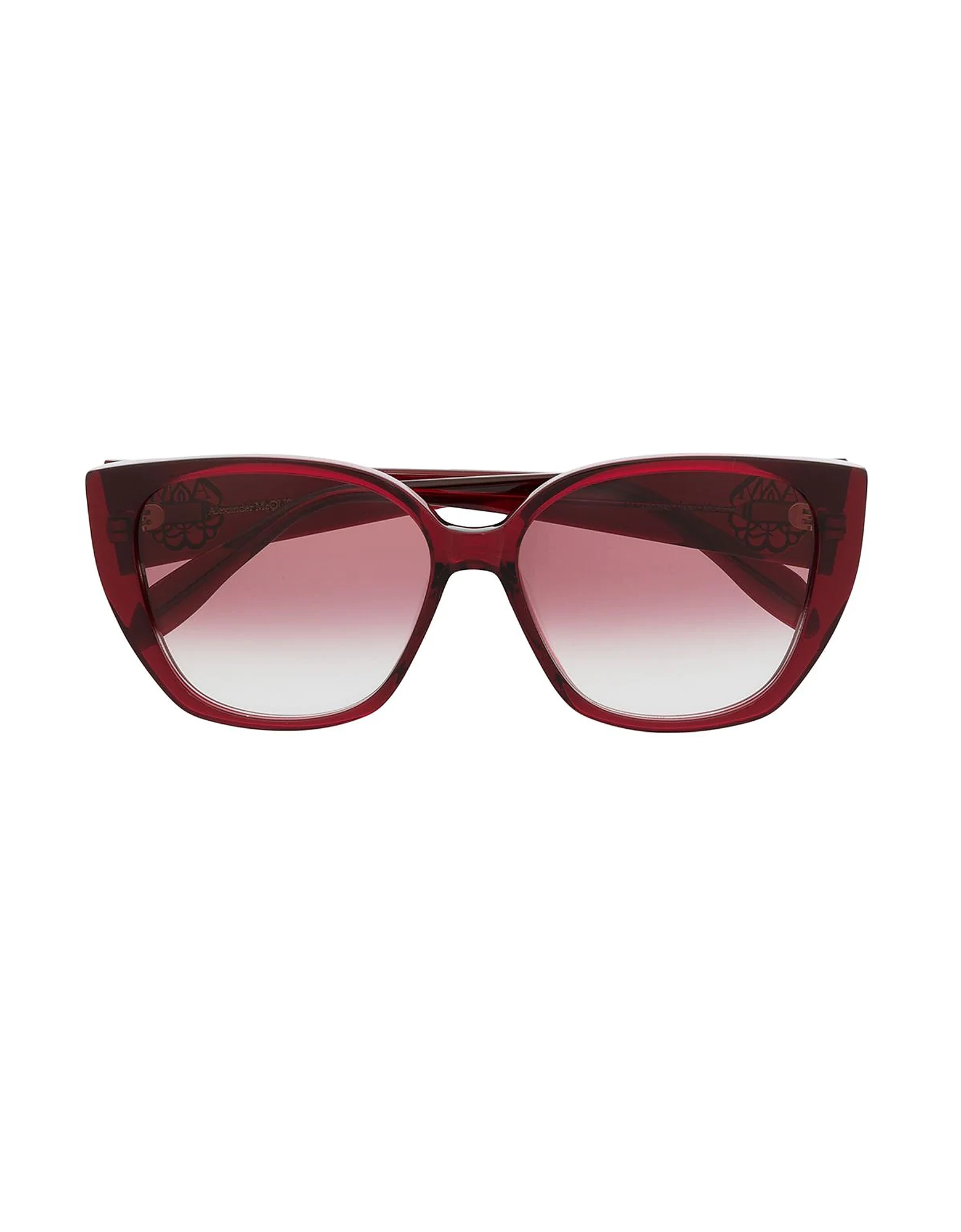 Alexander McQueen Sunglasses AM0284S Burgundy Acetate Cat Eye-frame Women's Sunglasses