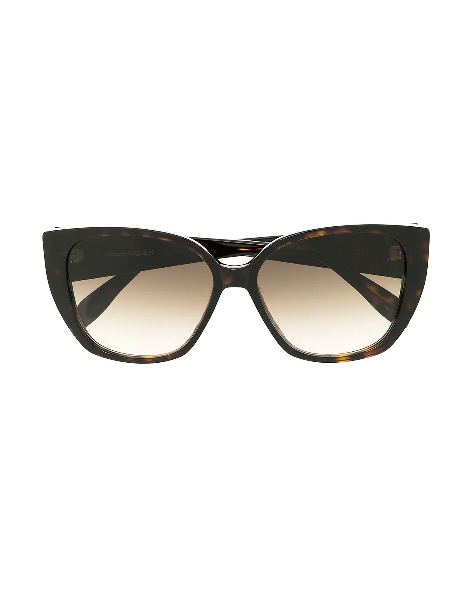 Alexander McQueen Sunglasses AM0284S Havana/Brown Acetate Cat-Eye Frame Women's Sunglasses