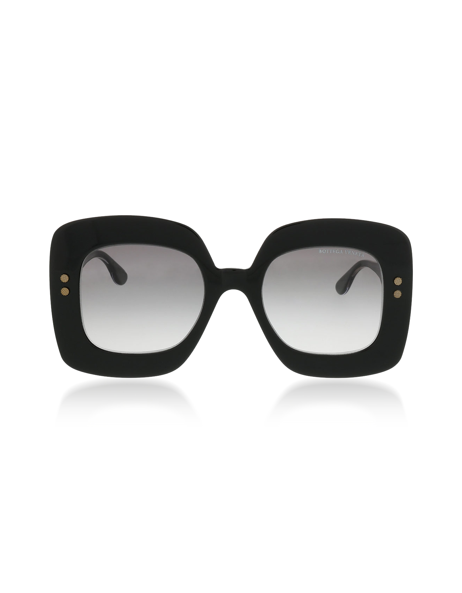 Bottega Veneta Sunglasses Black Square Acetate Frame Women's Oversized Sunglasses