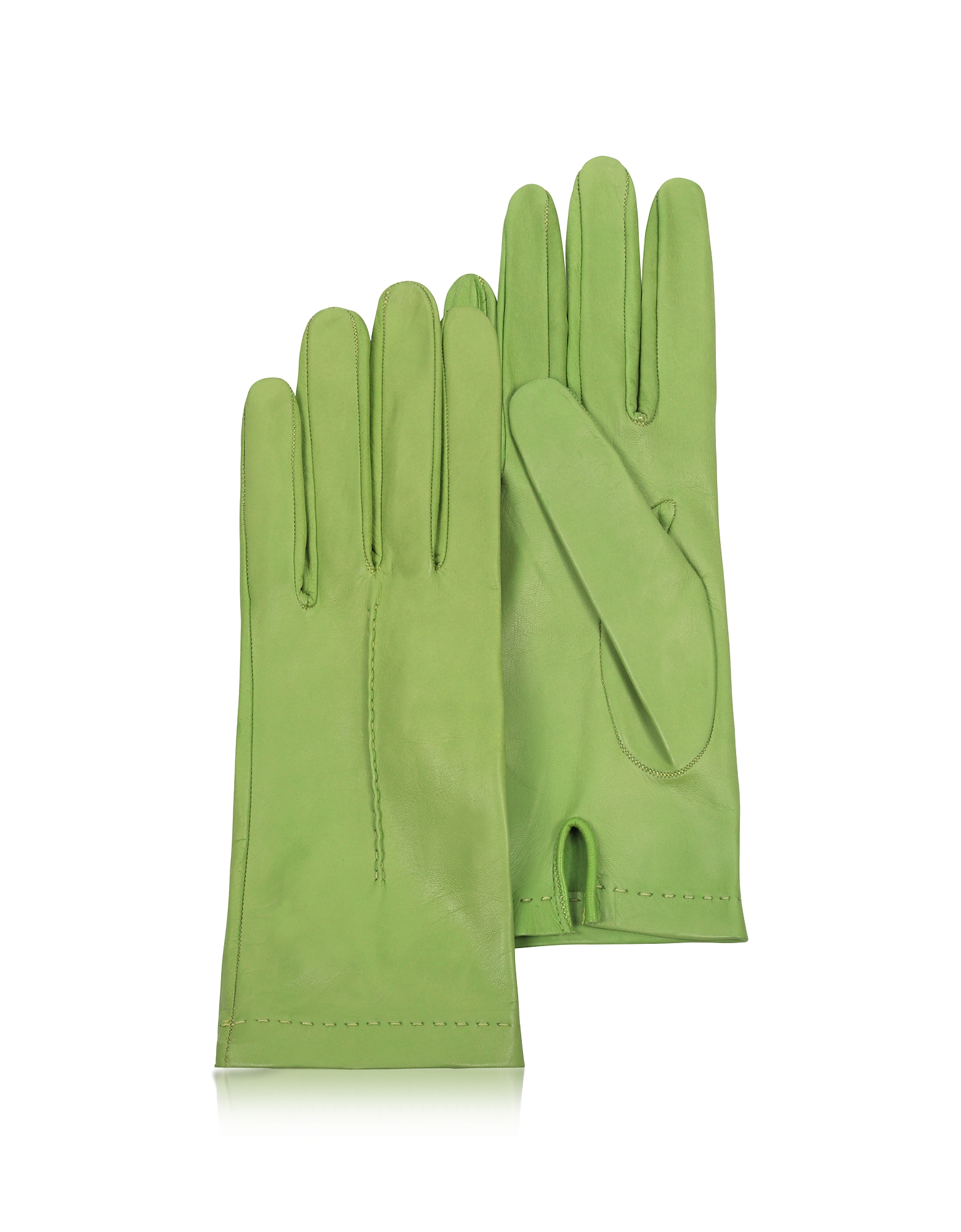 Forzieri Women's Gloves Pistachio Unlined Italian Leather Women's Gloves