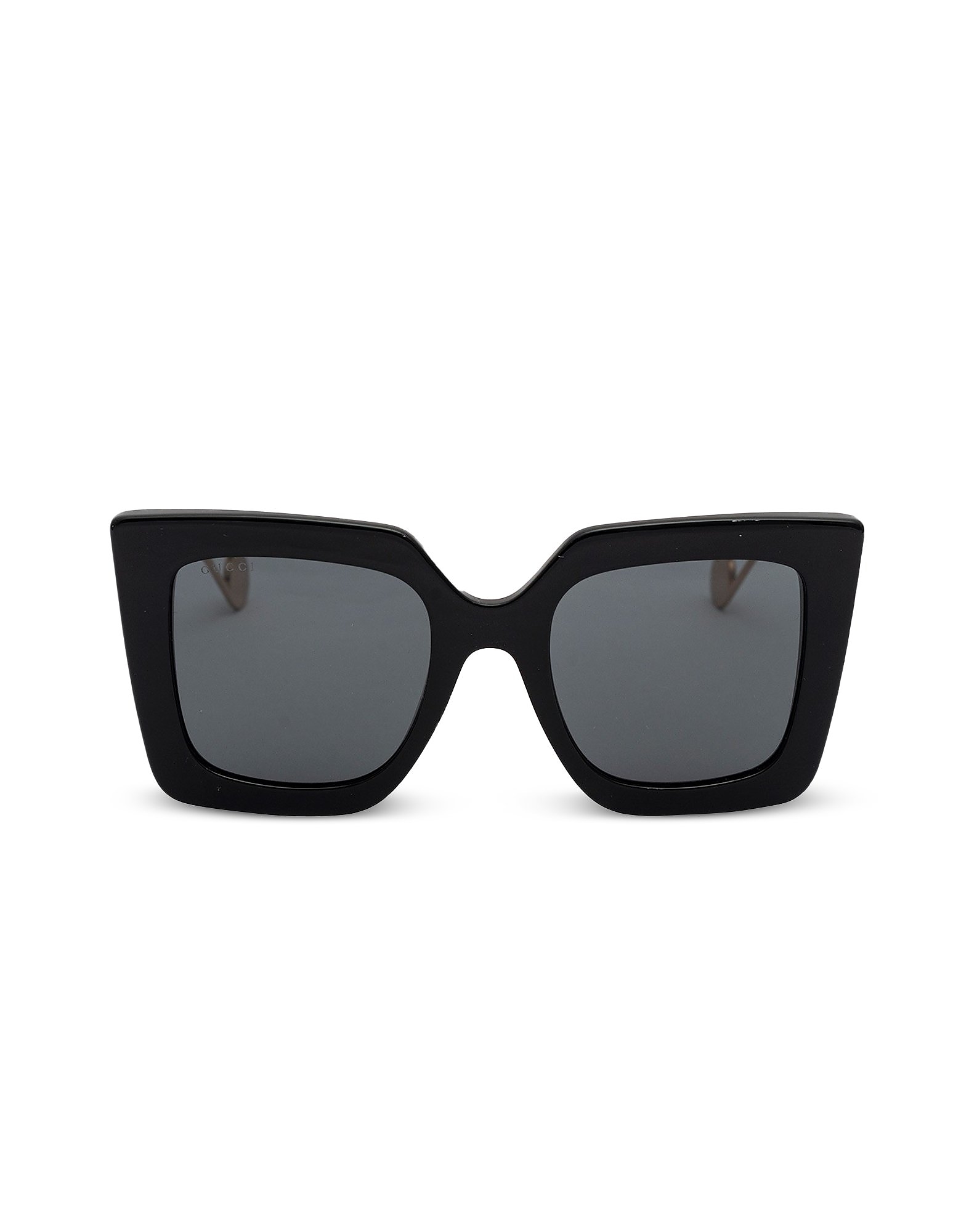Gucci Sunglasses Black Acetate Women's Oversized Sunglasses