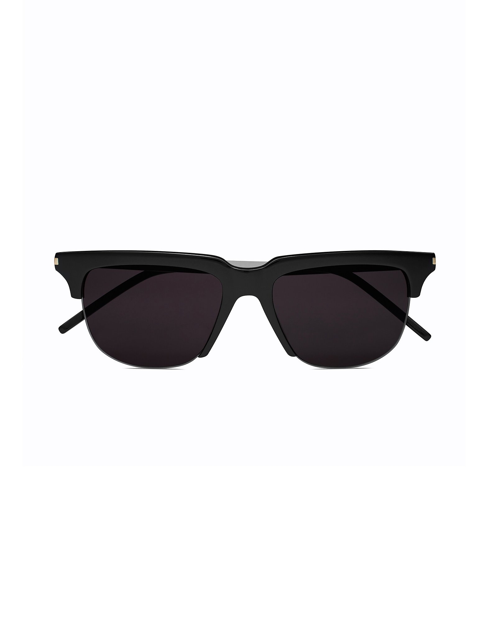 Saint Laurent Sunglasses Metal & Acetate Half Rim Men's Sunglasses