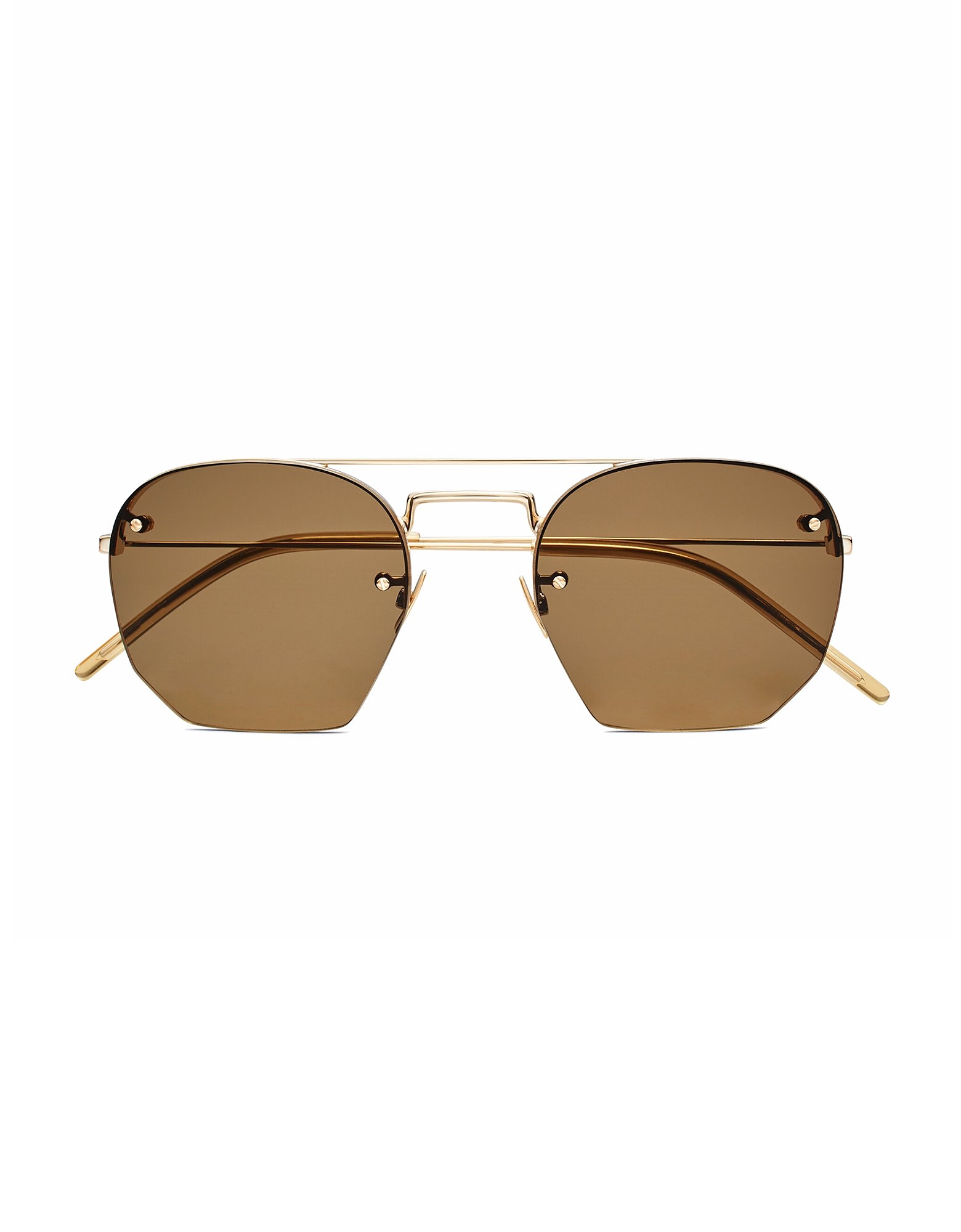 Saint Laurent Sunglasses Metal Double Bridge Frame Men's Sunglasses