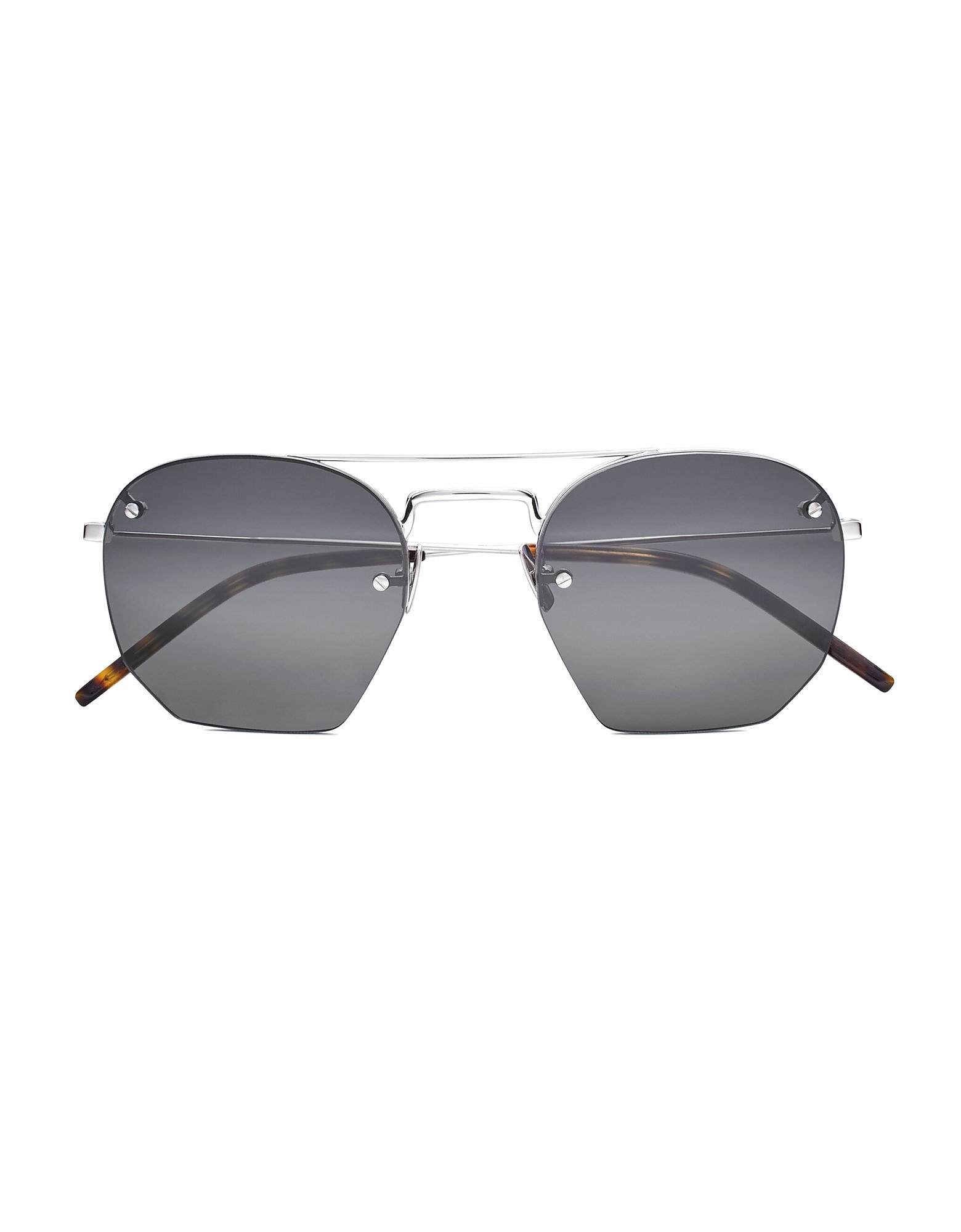 Saint Laurent Sunglasses Metal Double Bridge Frame Men's Sunglasses