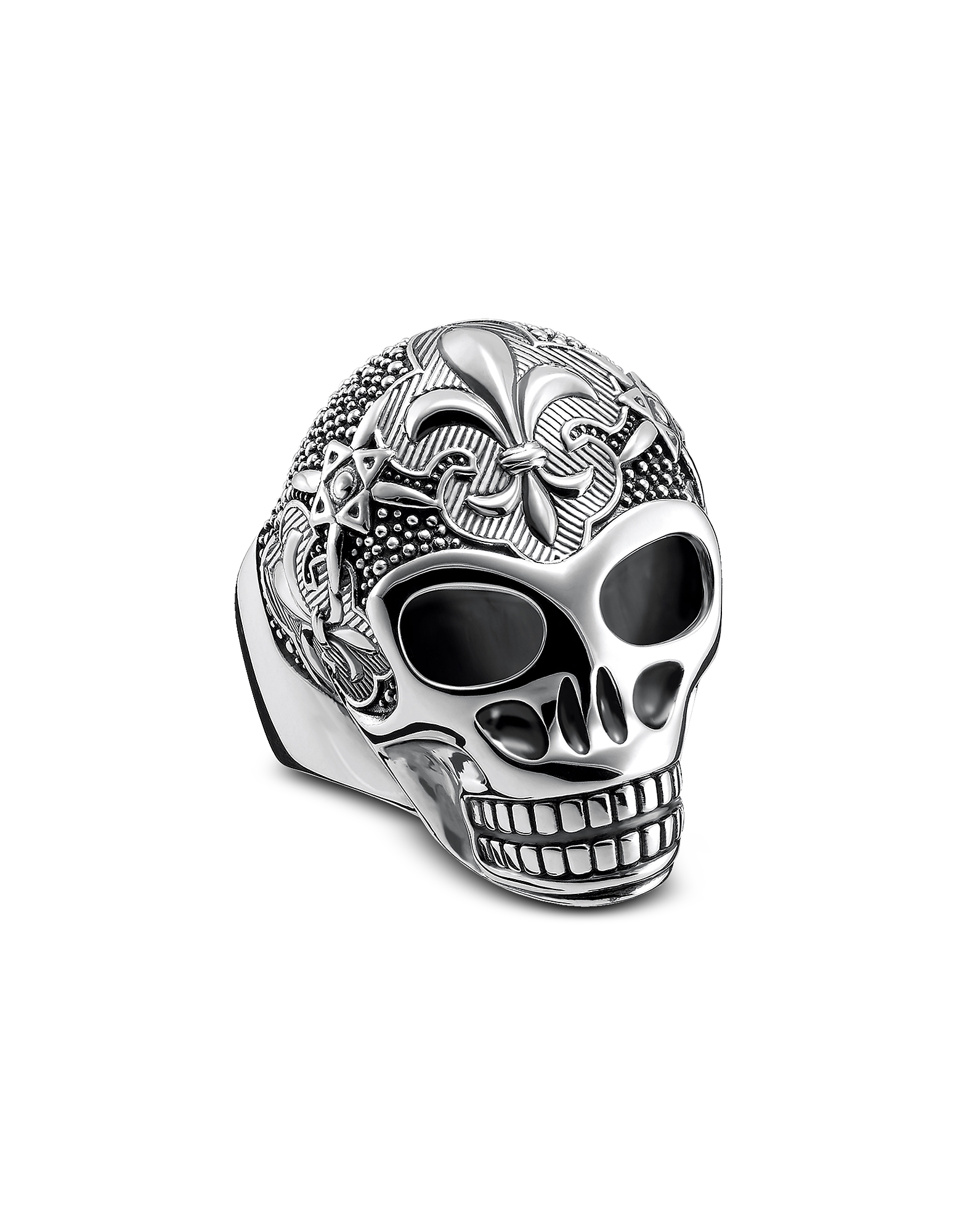 Thomas Sabo Men's Rings Sterling Silver Lily Skull Ring