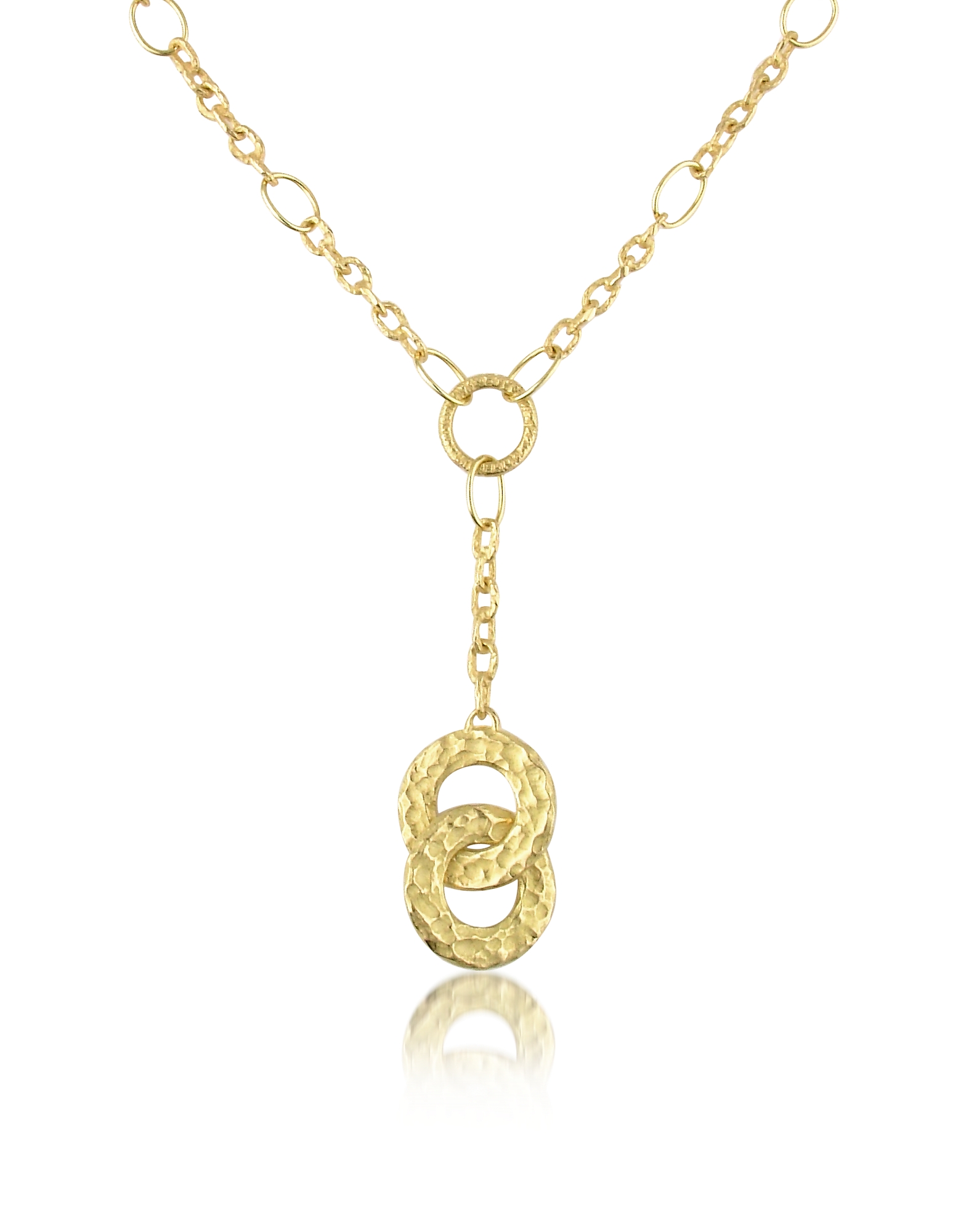 Torrini Necklaces Insieme - Hammered 18K Gold Drop Necklace