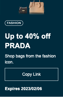 Up to 40% off PRADA