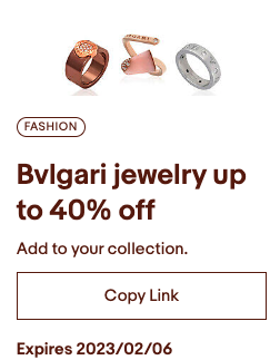 Bvlgari jewelry up to 40% off