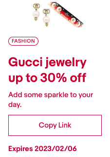 Gucci jewelry up to 30% off