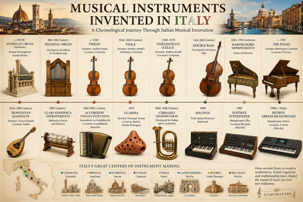 Musical Instruments Invented in Italy: A Chronological Journey
