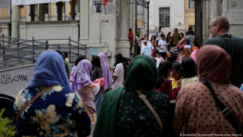 News photograph related to Italy set to bans burqas in schools and cap foreign students, and critics call it a 'Witch Hunt'